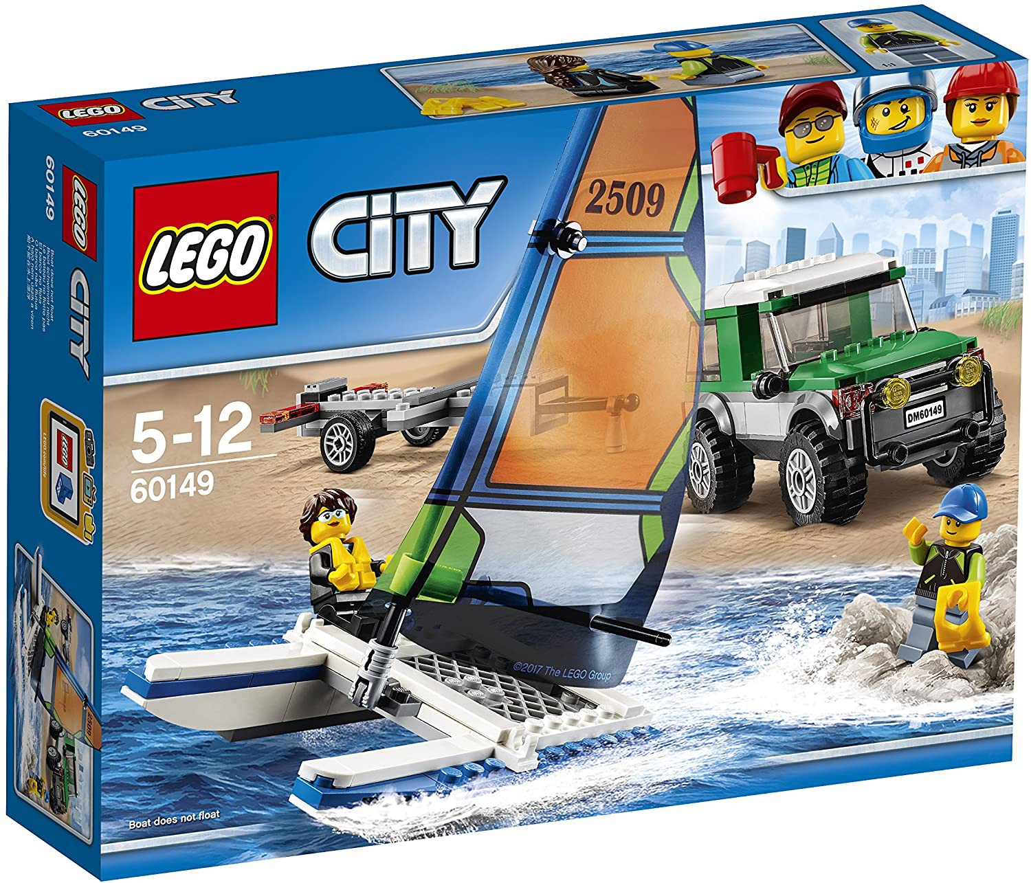 60149 LEGO® City Внедорожник с прицепом для катамарана, c 5-12 лет
