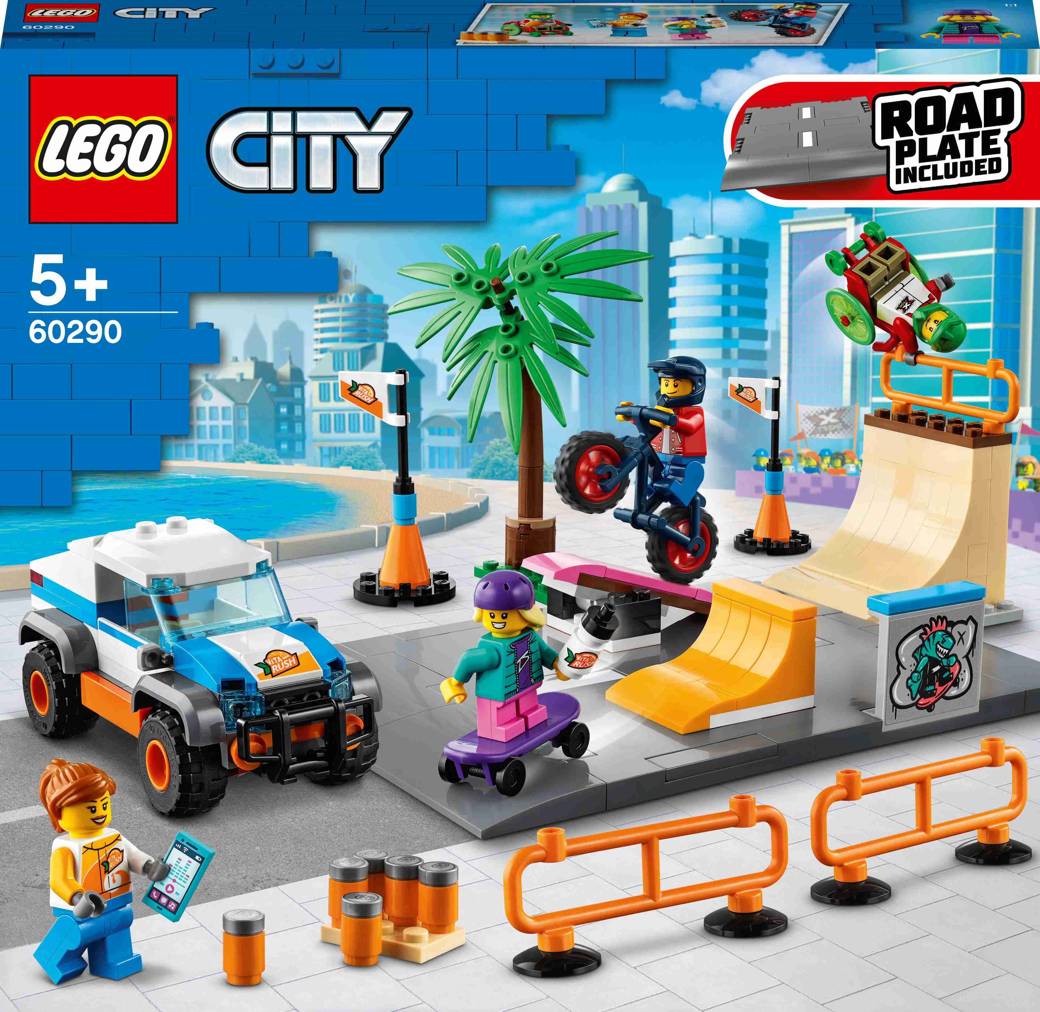 60290 LEGO® City Skeitparks, 5+ gadi, 2021.g. modelis