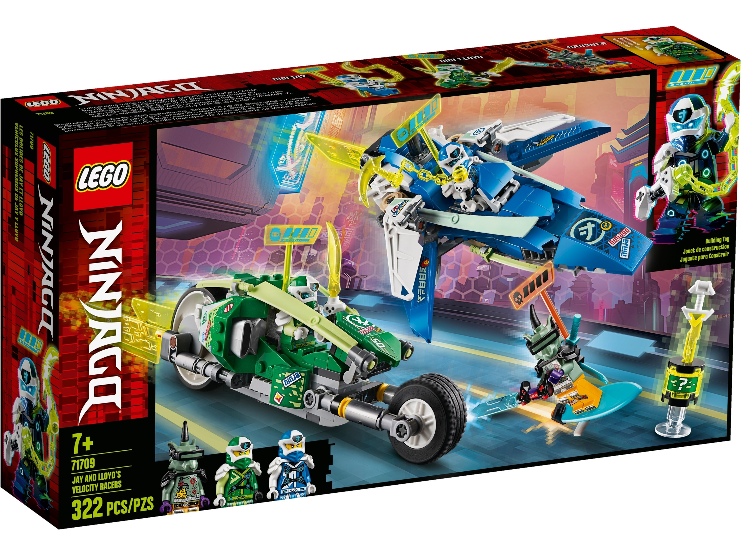 71709 LEGO® Ninjago Скоростные машины Джея и Ллойда, 7+ лет