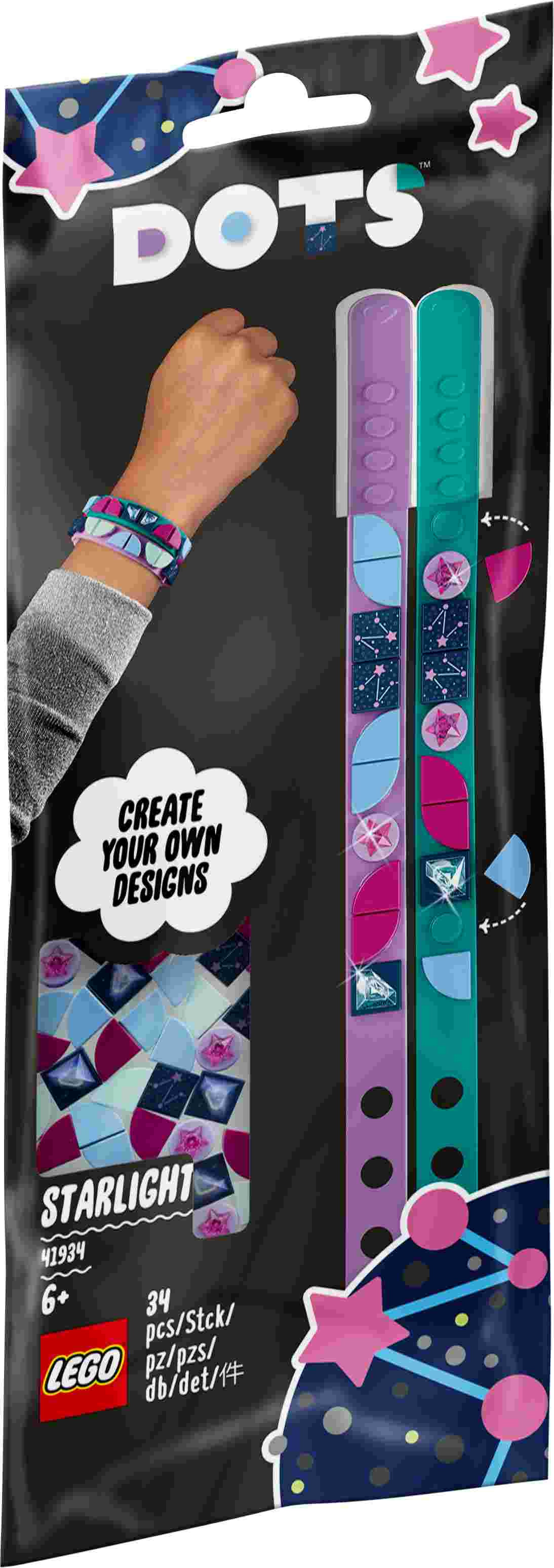 41934 LEGO® DOTS Zvaigžņotās aproces, no 6+ gadi, 2021.g.modelis