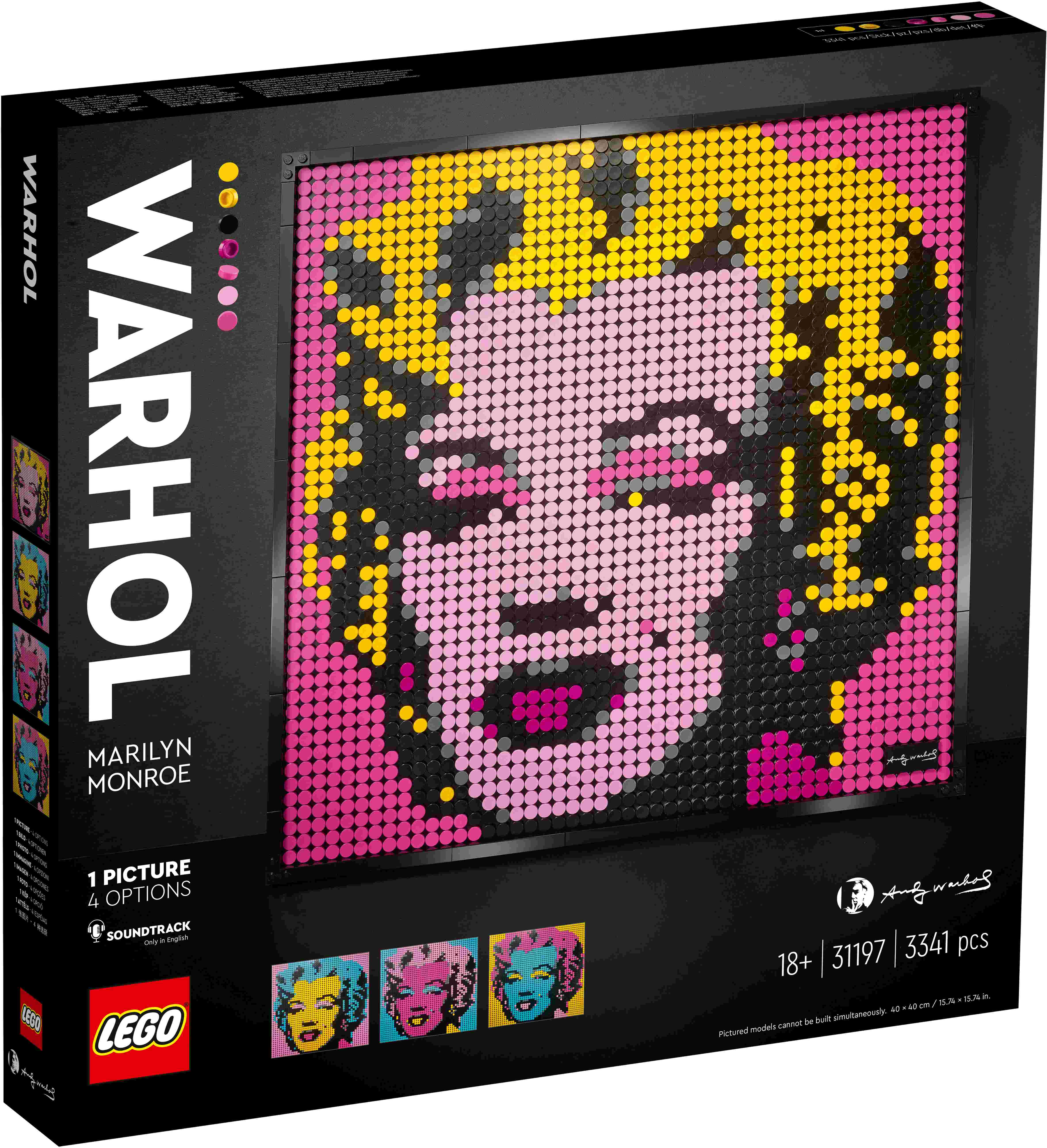 31197 LEGO® Art Andy Warhol's Marilyn Monroe, 18+ gadi