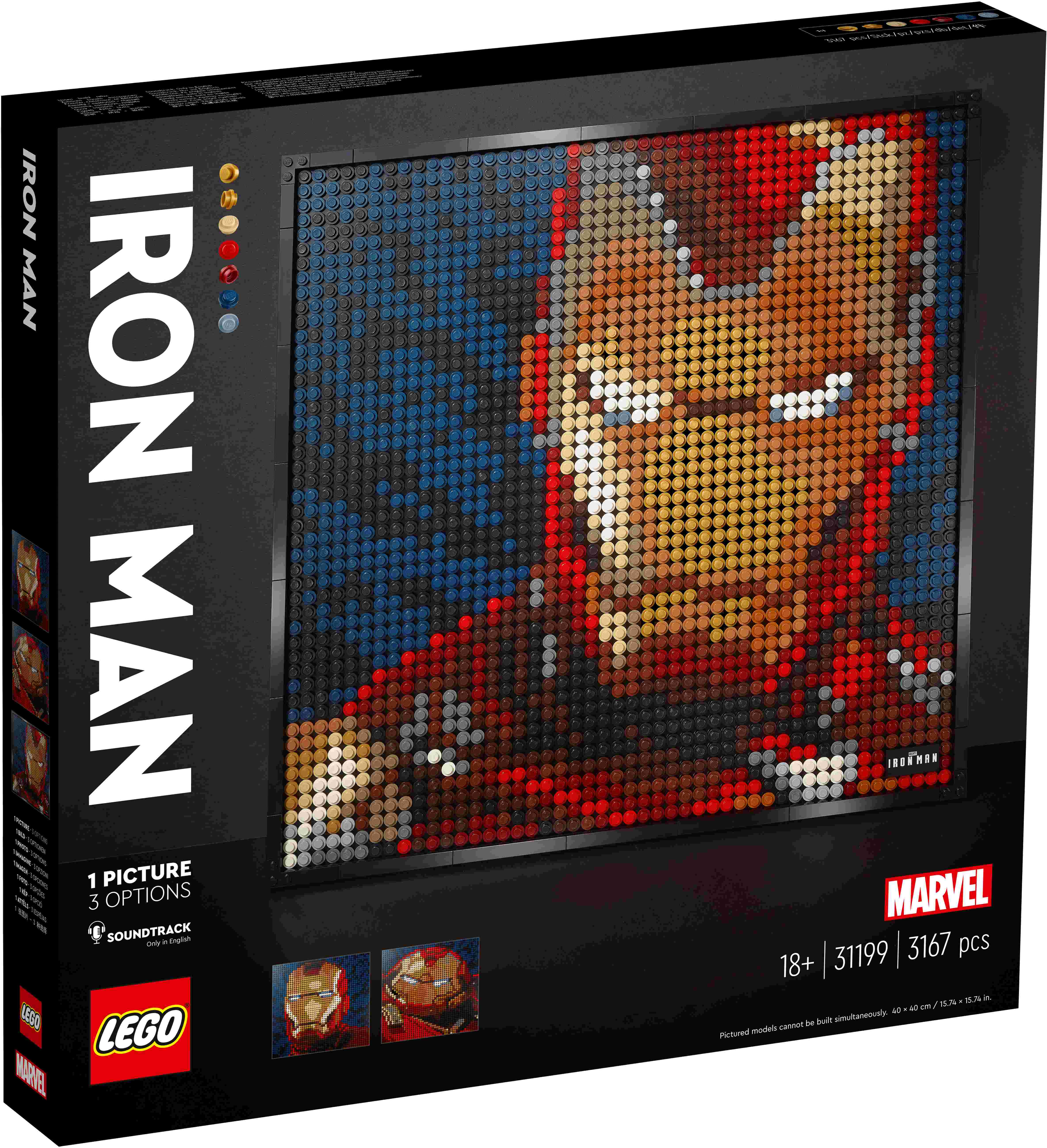 31199 LEGO® Art IRON MAN, 18+ лет, 2021 г. Выпуск