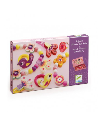 Djeco Koka rotaslietu komplekts - Putni un puķes, DJ06570