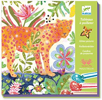 Djeco Картины с блестками - Тропические звери 8-14лет, DJ09509
