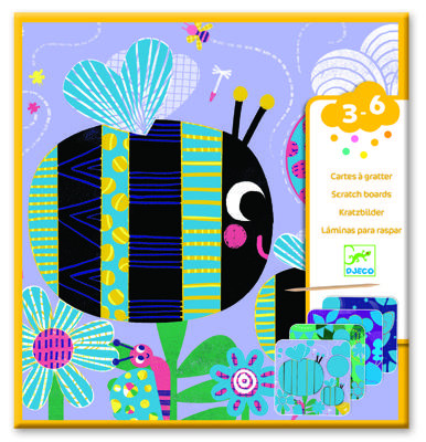 Djeco izskrāpējamie zīmējumi - Kukaiņi, 3-6gadi, DJ09092