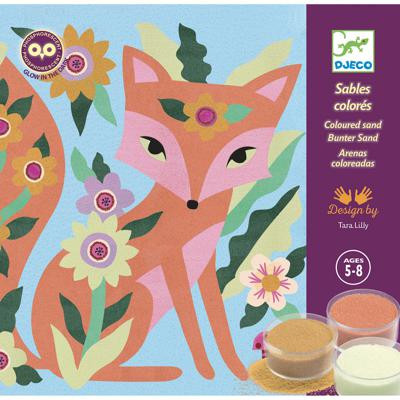 Djeco Krāso ar tumsā spīdošām smiltīm! Dārza gaisma 5-8 gadi, DJ08680