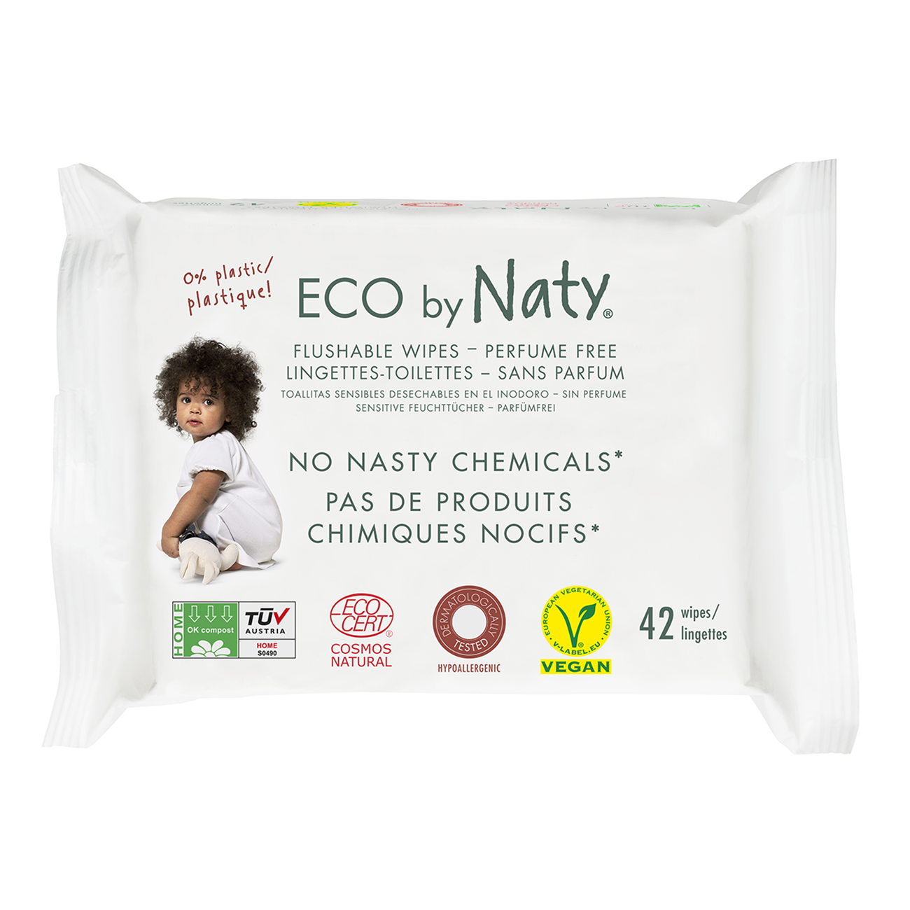 AKCIJA!!! Naty by Nature Babycare Tualetes salvetes, 42 gab. ECO.