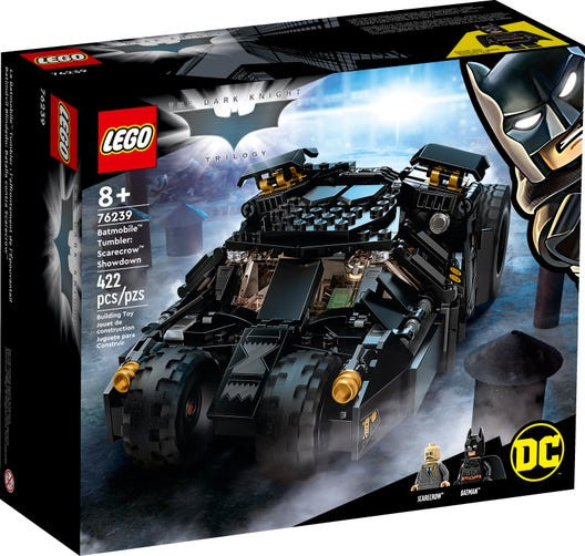 76239 LEGO® DC Batman™ Batmobile™ Tumbler: cīņa ar Scarecrow™, no 8 gadu vecuma, 2021 gada modelis