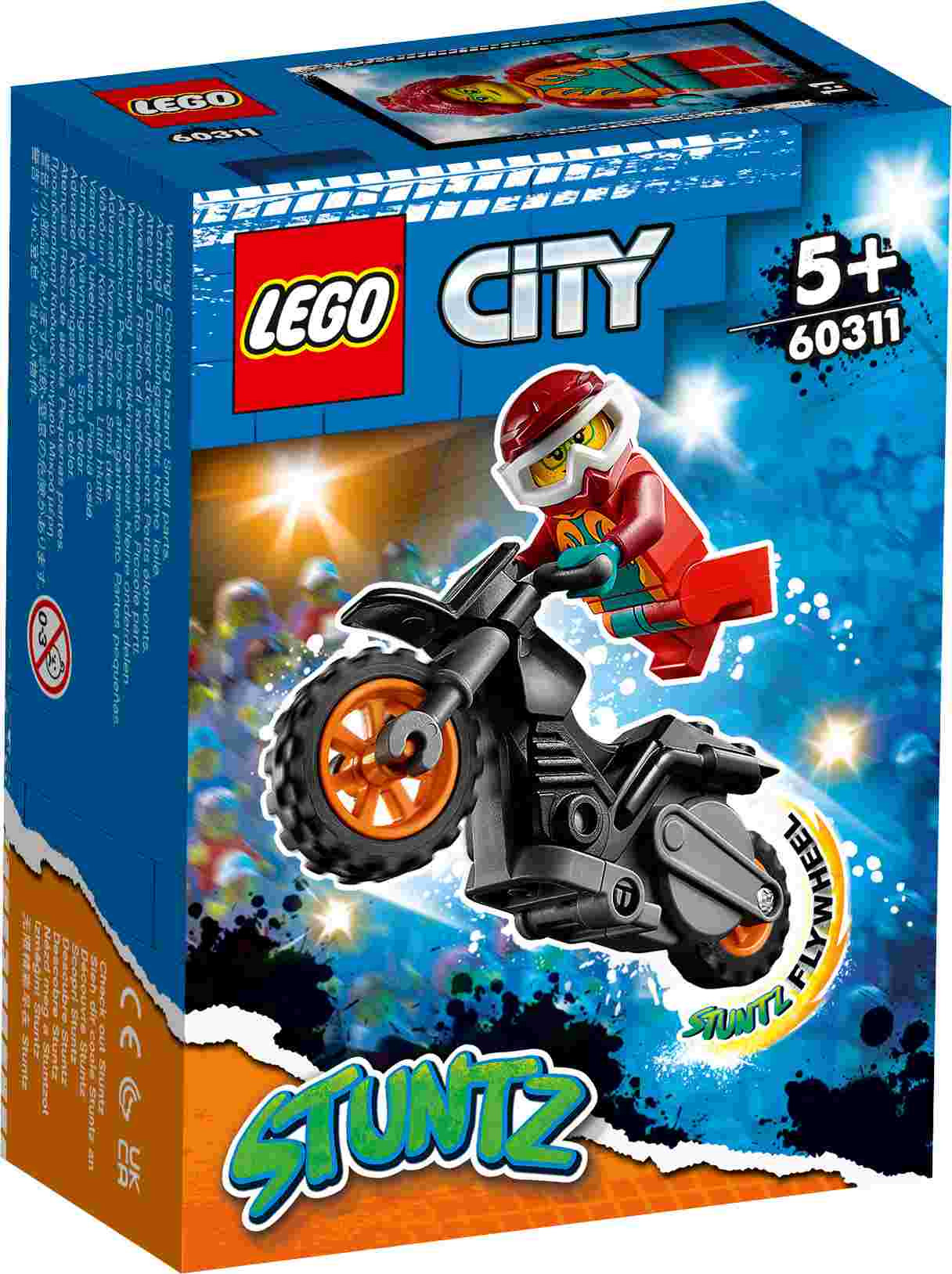 60311 LEGO® City Огненный трюковый мотоцикл 5+ лет, 2022