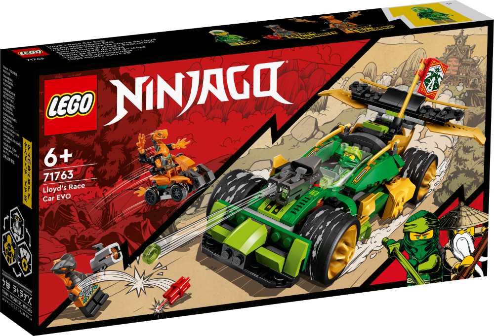 71763 LEGO® Ninjago Гоночный автомобиль ЭВО Ллойда 6+ лет, 2022