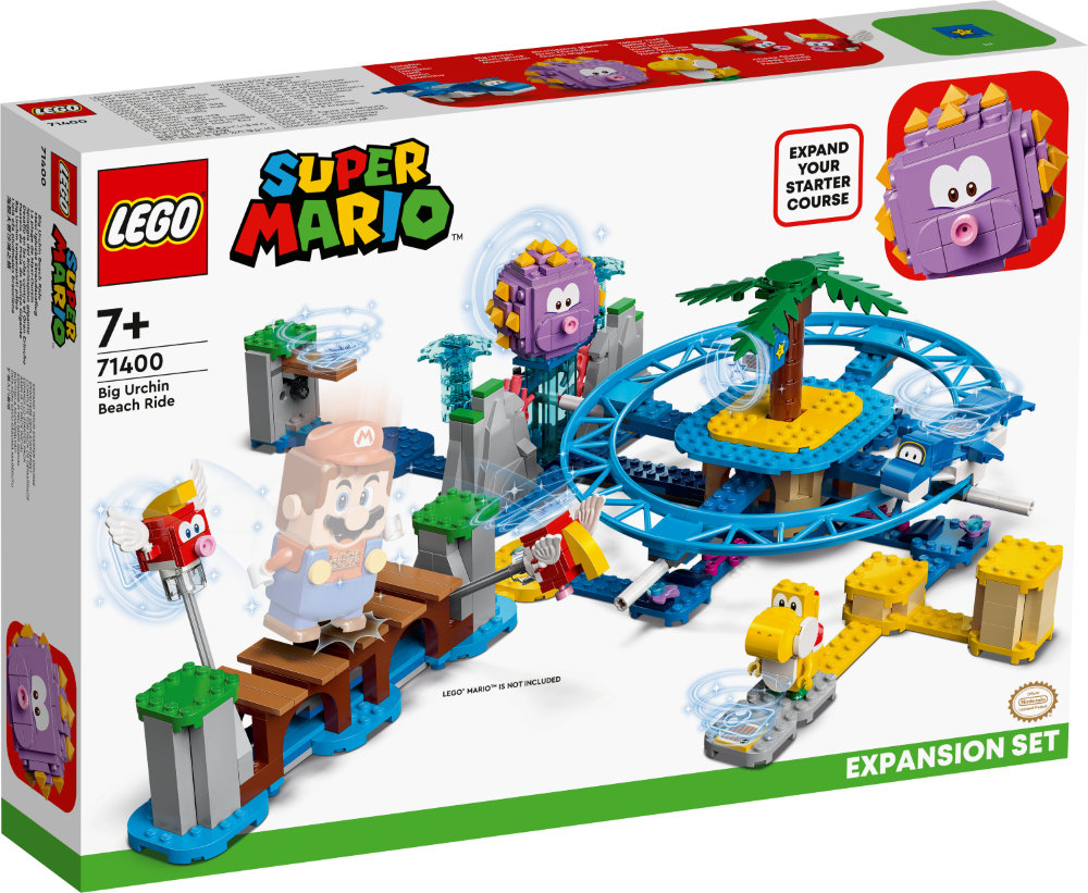 71400 LEGO® Super Mario Lielā eža pludmales brauciena paplašinājuma maršruts, 7+ gadi, 2022 gada modelis