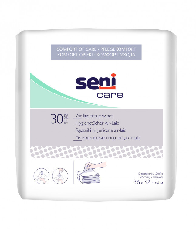 SENI Care Air-laid Полотенца гигиенические, влагостойкие 30 шт.- 36x32 см