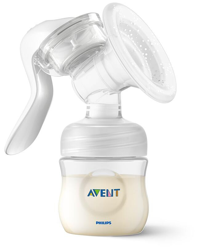 Philips Avent Ручной молокоотсос с бутылочкой Natural 118 мл, SCF430 / 10