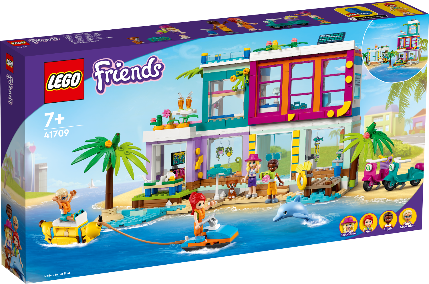 41709 LEGO® Friends Пляжный дом для отдыха, 7+ лет,модель 2022 года