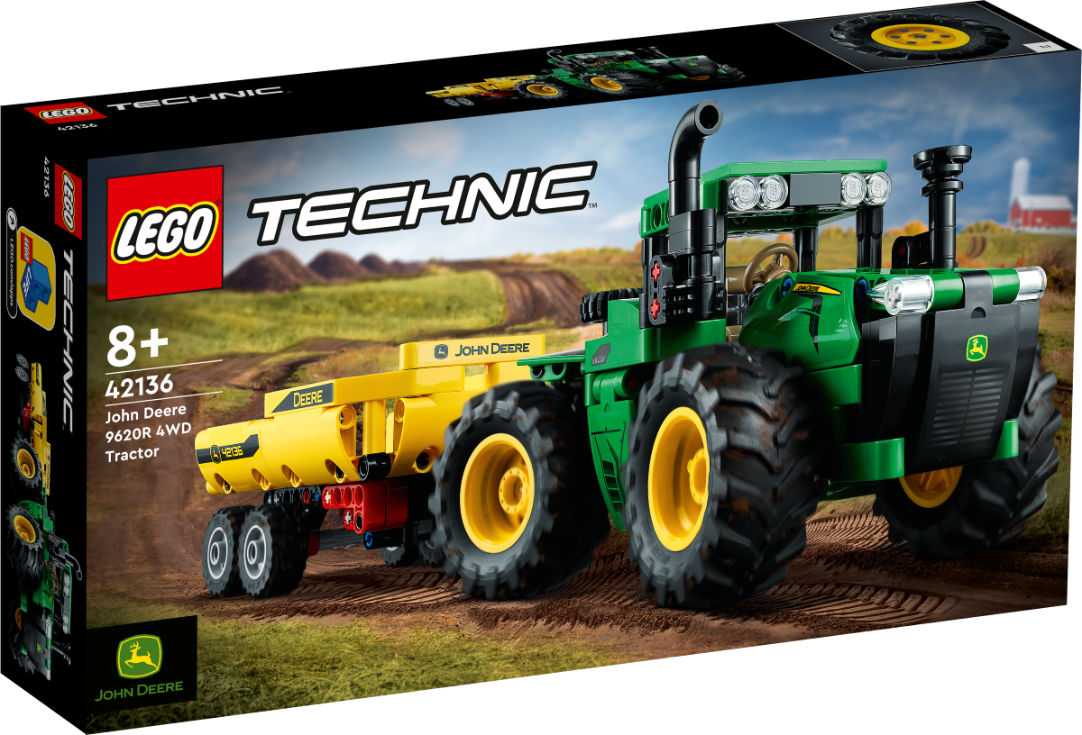 42136 LEGO® Technic John Deere 9620R 4WD Tractor, 8+ gadi, 2022. gada modelis