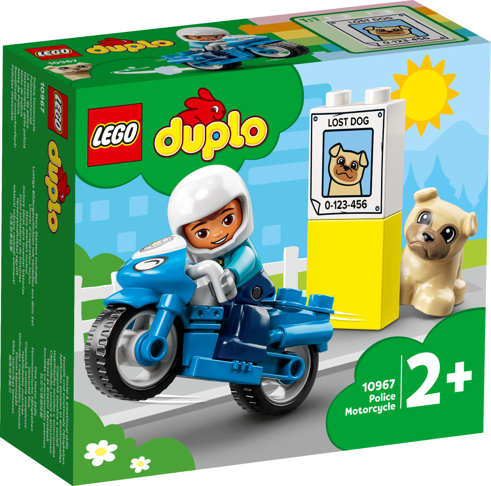 10967 LEGO® DUPLO Полицейский мотоцикл, 2+ лет,модель 2022 года