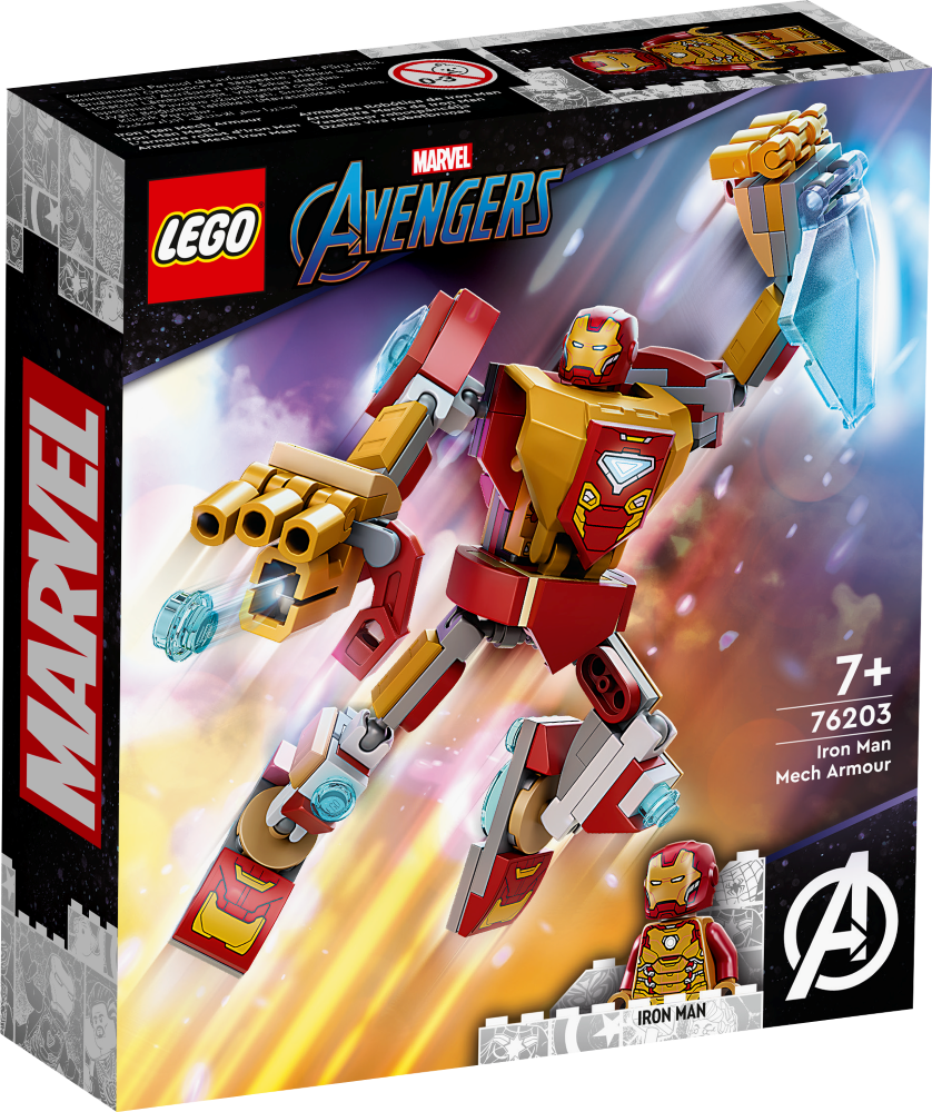 76203 LEGO® Marvel Super Heroes Dzelzs vīra robotbruņas, 7+ gadi, 2022. gada modelis