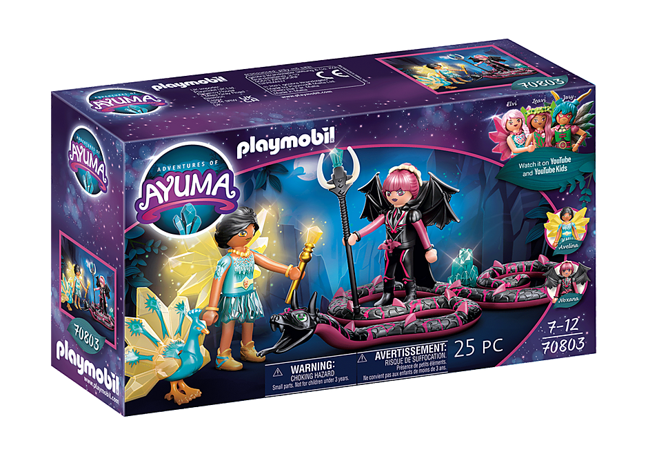 70803 PLAYMOBIL Ayuma Kristāla feja un Sikspārņu feja ar spēka dzīvniekiem, 7-12 gadu vecumam