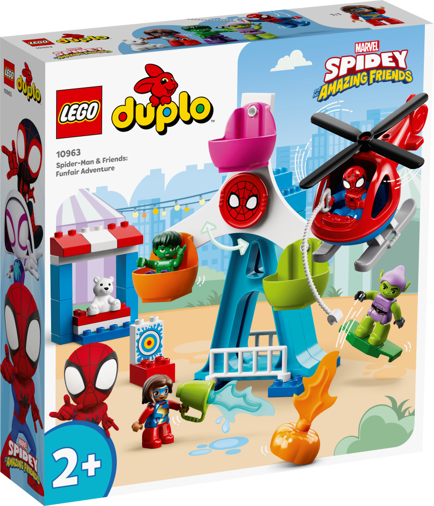 10963 LEGO® DUPLO Человек-паук и его друзья: приключения на ярмарке , 2+ лет,модель 2022 года