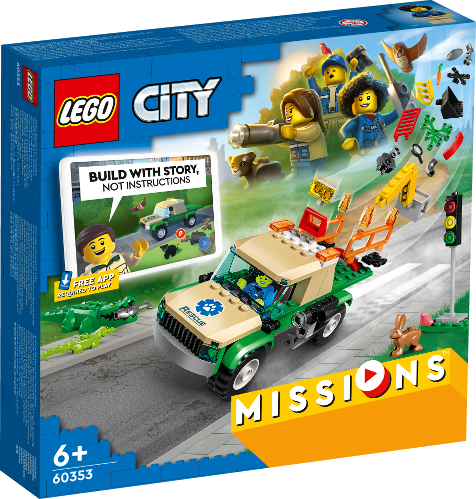60353 LEGO® City Миссии по спасению диких животных, 6+ лет,модель 2022 года