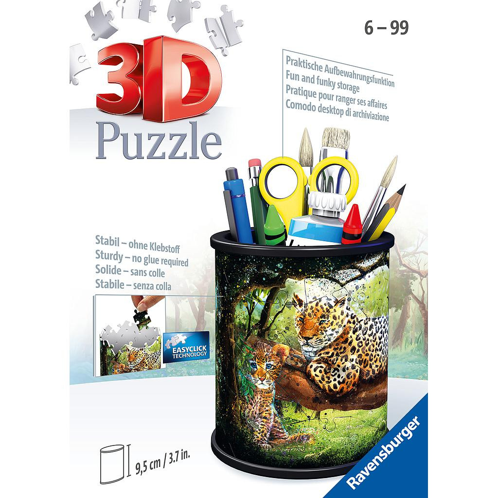 Ravensburger 3D Puzle zīmuļu turētājs - Lielie kaķi (57 gab.) 6+ gadiem 11263