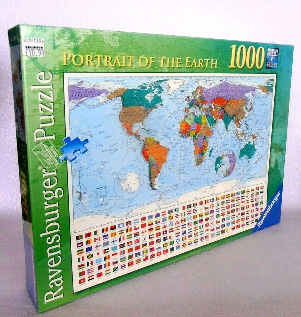 Ravensburger Пазл - Карта мира с флагами (1000 деталей) 19288