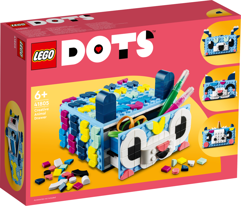 41805 LEGO® DOTS Radošā dzīvnieku atvilktne, 6+ gadi, 2023. gada modelis