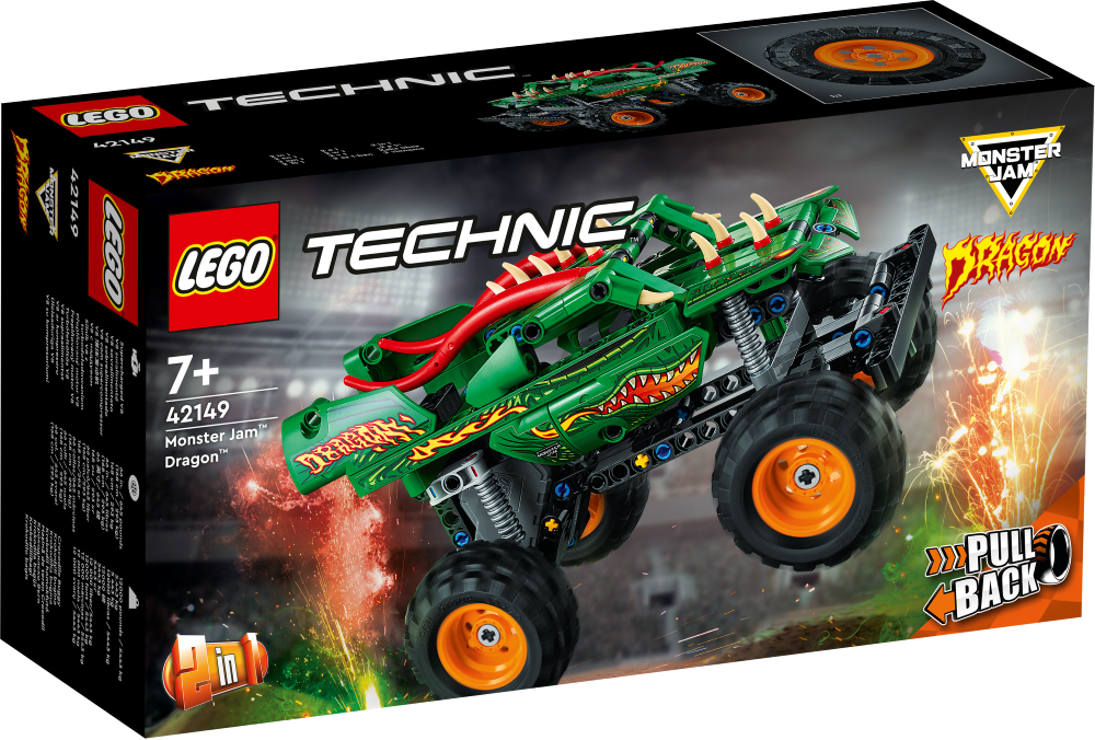 42149 LEGO® Technic Monster Jam™ Dragon™, 7+ лет, модель 2023 года