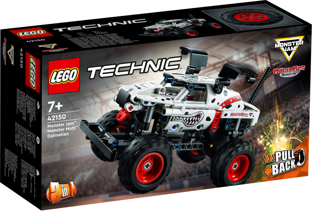 42150 LEGO® Technic Monster Jam™ Monster Mutt™ dalmācietis, 7+ gadi, 2023. gada modelis