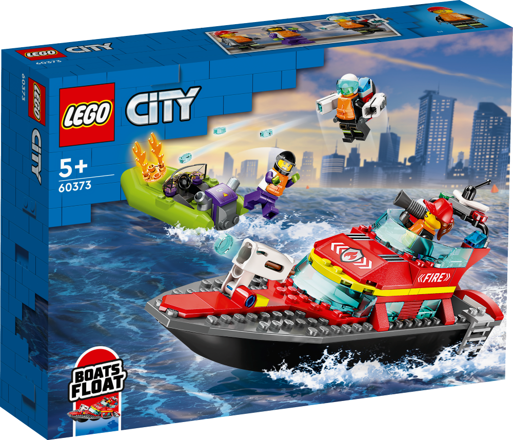 60373 LEGO® City Спасательный пожарный катер, 5+ лет, модель 2023 года