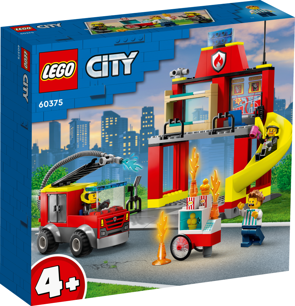 60375 LEGO® City Пожарная часть и пожарная машина, 4+ лет, модель 2023 года
