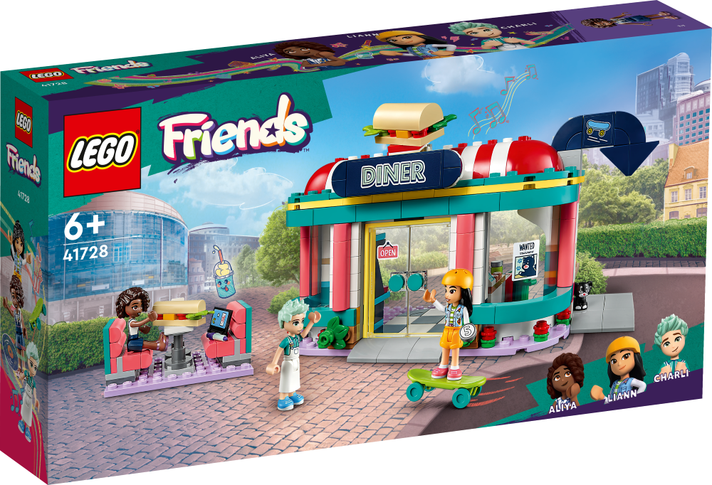 41728 LEGO® Friends Hārtleikas pilsētas ēstuve, 6+ gadi, 2023 gada modelis