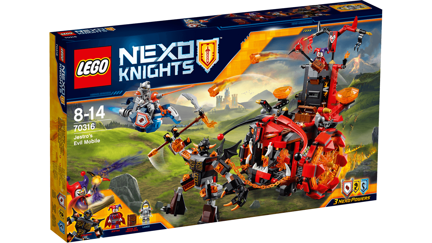 70316 LEGO Nexo Knights Jestro’s Evil Mobile, 8-14 gadi, 2016. gada modelis