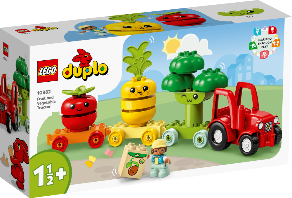 10982 LEGO® DUPLO Augļu un dārzeņu traktors, 1½+ gadi, 2023. gada modelis