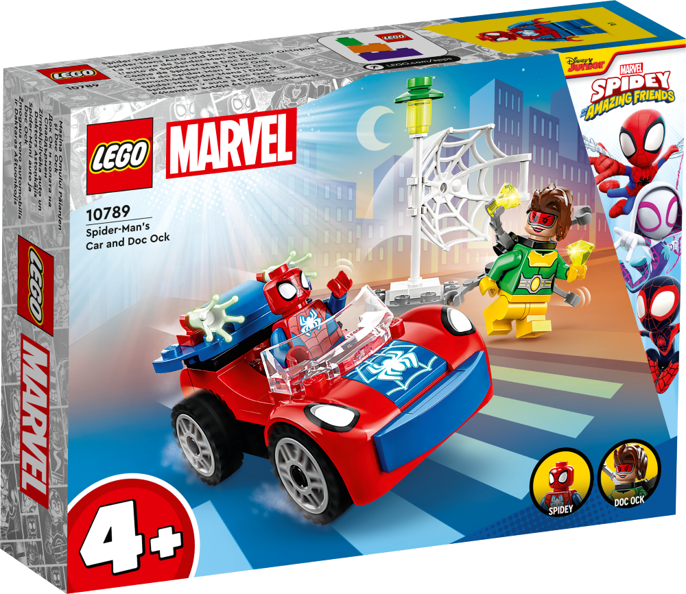 10789 LEGO® Spider Man Zirnekļcilvēka auto un Doktors Astoņkājis, 4+ лет, модель 2023 года