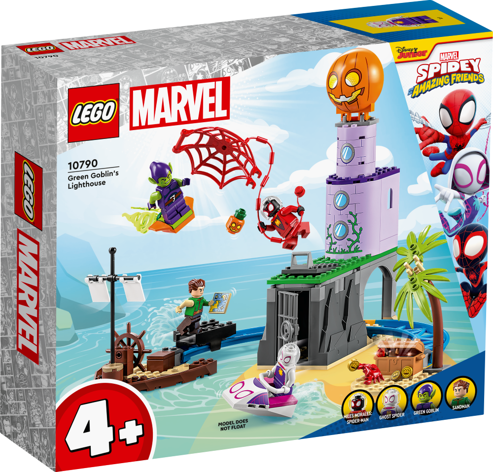 10790 LEGO® Spider Man Spidey komanda Zaļā Goblina bāka, 4+ лет, модель 2023 года
