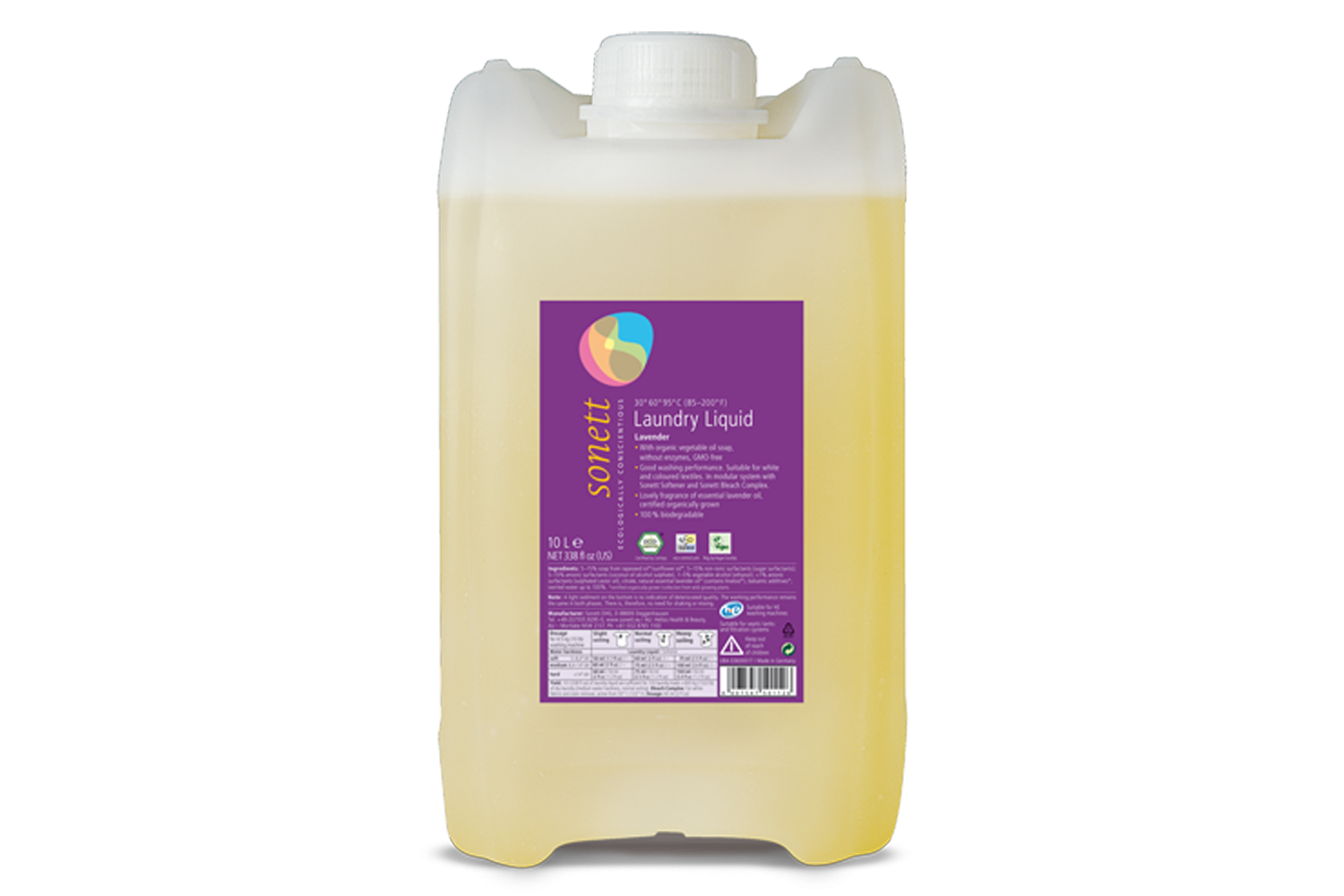 Sonett šķidrais veļas mazgāšanas līdzeklis ar lavandu, 5L