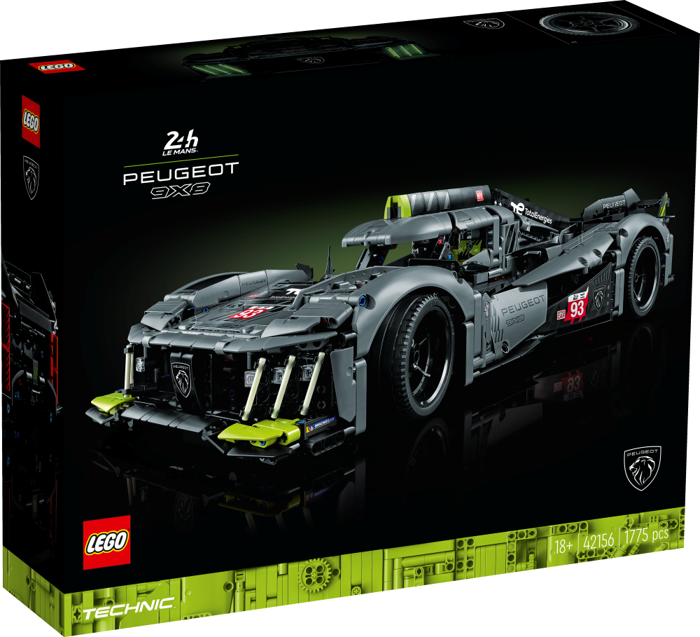 42156 LEGO® Technic PEUGEOT 9X8 24H Le Mans Hybrid Hypercar, 18+ gadi, 2023 gada modelis