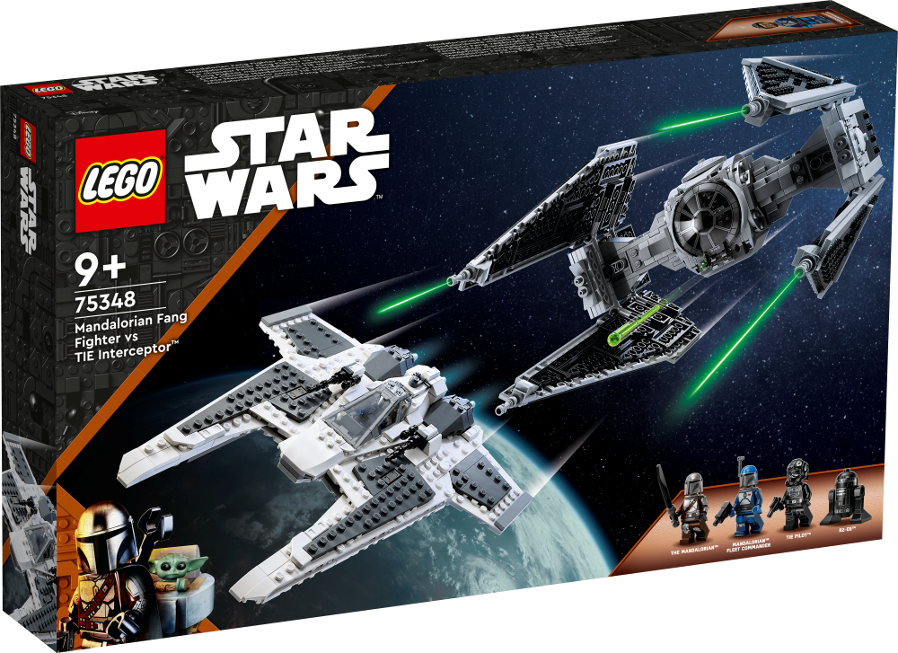 75348 LEGO® Star Wars Mandalorian Fang Fighter pret TIE Interceptor™, 9+ лет,модель 2023 года