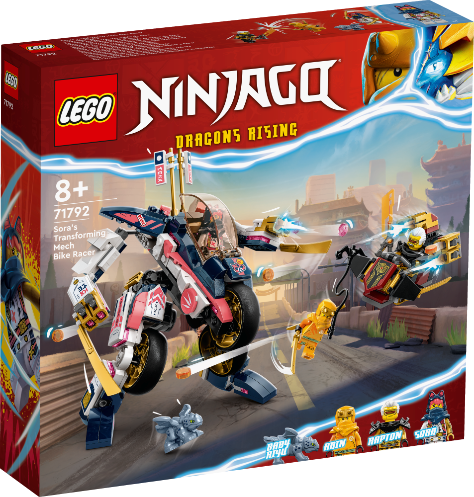 71792 LEGO® Ninjago Байк-трансформер Соры, 8+ лет,модель 2023 года