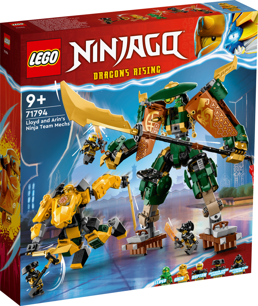 71794 LEGO® Ninjago Lloyd un Arin nindzju komandas roboti, 9+ gadi, 2023 gada modelis