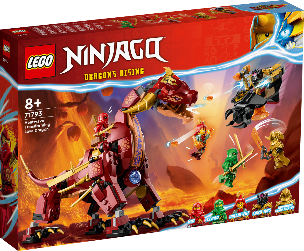 71793 LEGO® Ninjago Лавовый дракон-трансформер, 8+ лет,модель 2023 года