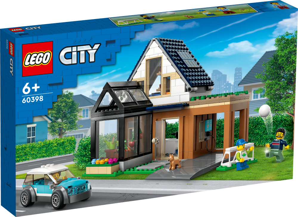 60398 LEGO® My City Семейный дом и электромобиль, 6+ лет,модель 2023 года