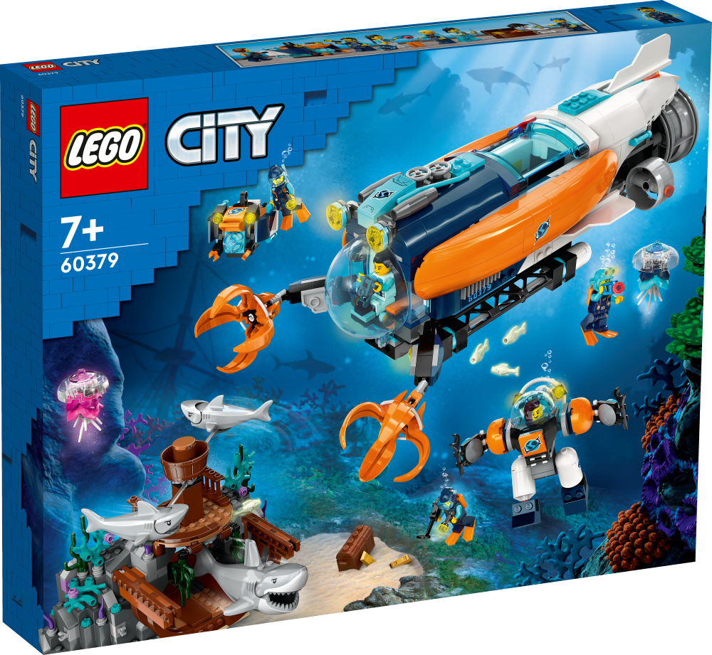 60379 LEGO® City Exploration Глубоководная исследовательская подводная лодка, 7+ лет,модель 2023 года