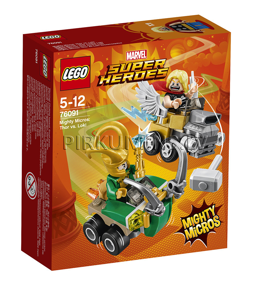 76091 LEGO® Super Heroes Mighty Micros: Тор против Локи, c 5 до 12 лет NEW 2018!