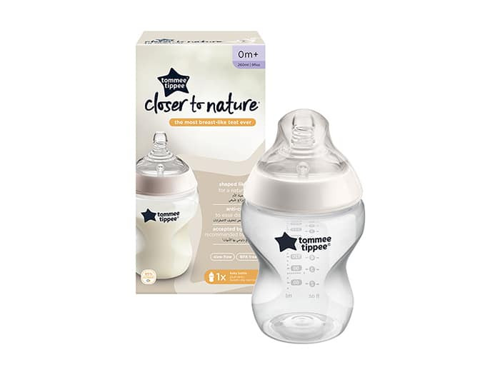 Tommee Tippee Closer To Nature bērnu barošanas pudelīte, 0 mēn., 260 ml