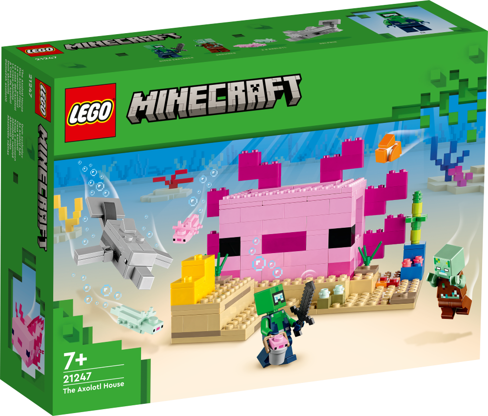 21247 LEGO® Minecraft Дом Аксолотля, 7+ лет,модель 2023 года