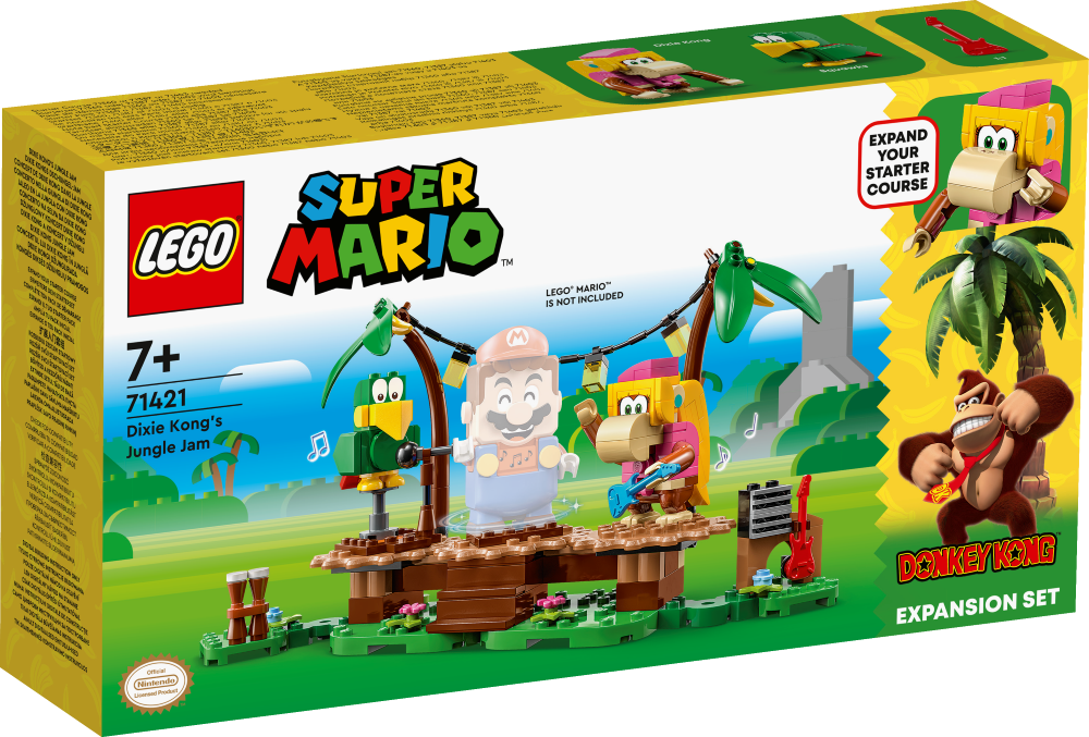 71421 LEGO® Super Mario Dixie Kong Jungle Jam paplašinājuma maršruts, 7+ gadi, 2023 gada modelis
