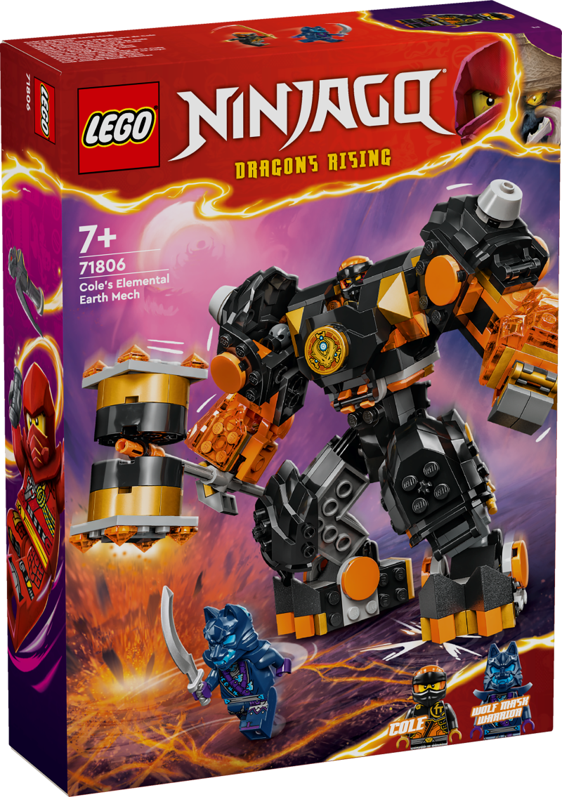 71806 LEGO® Ninjago Cole Zemes stihijas robots, 6+ лет, модель 2024 года