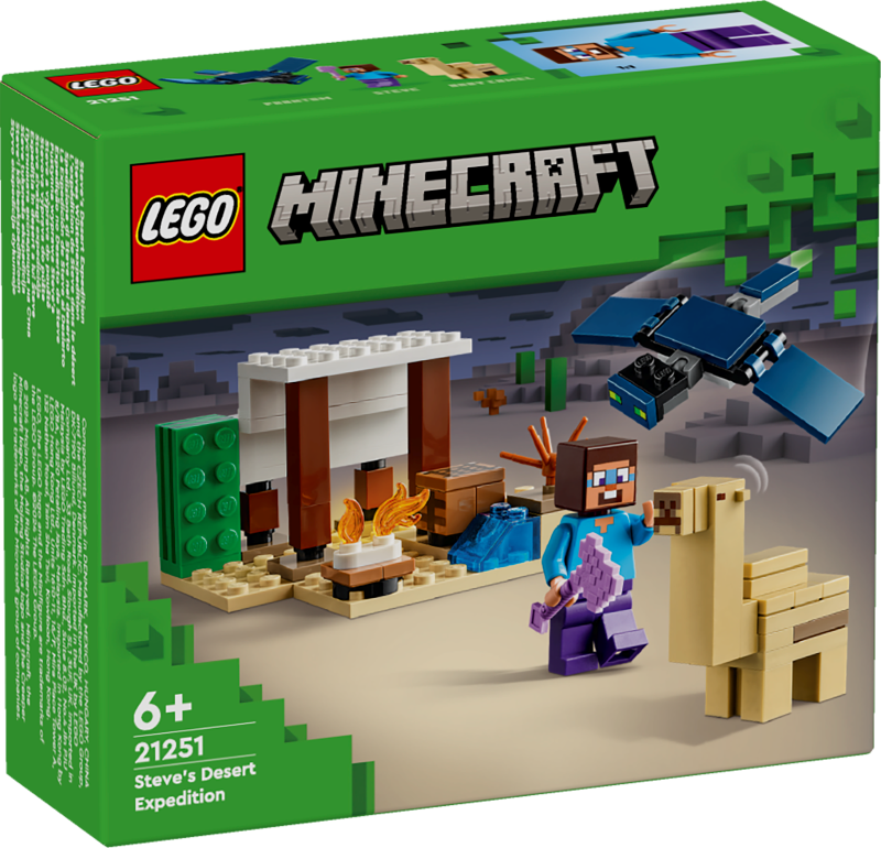 21251 LEGO® Minecraft Steve tuksneša ekspedīcija, 6+ лет, модель 2024 года